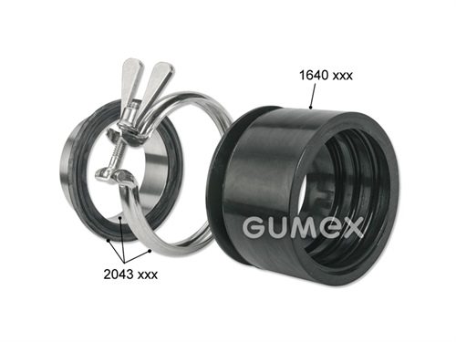 Klemmschelle für Flanschende 245 für Schläuche AIRDUC und TIMBERDUC, DN 32, Adapter+Clip Edelstahl, 